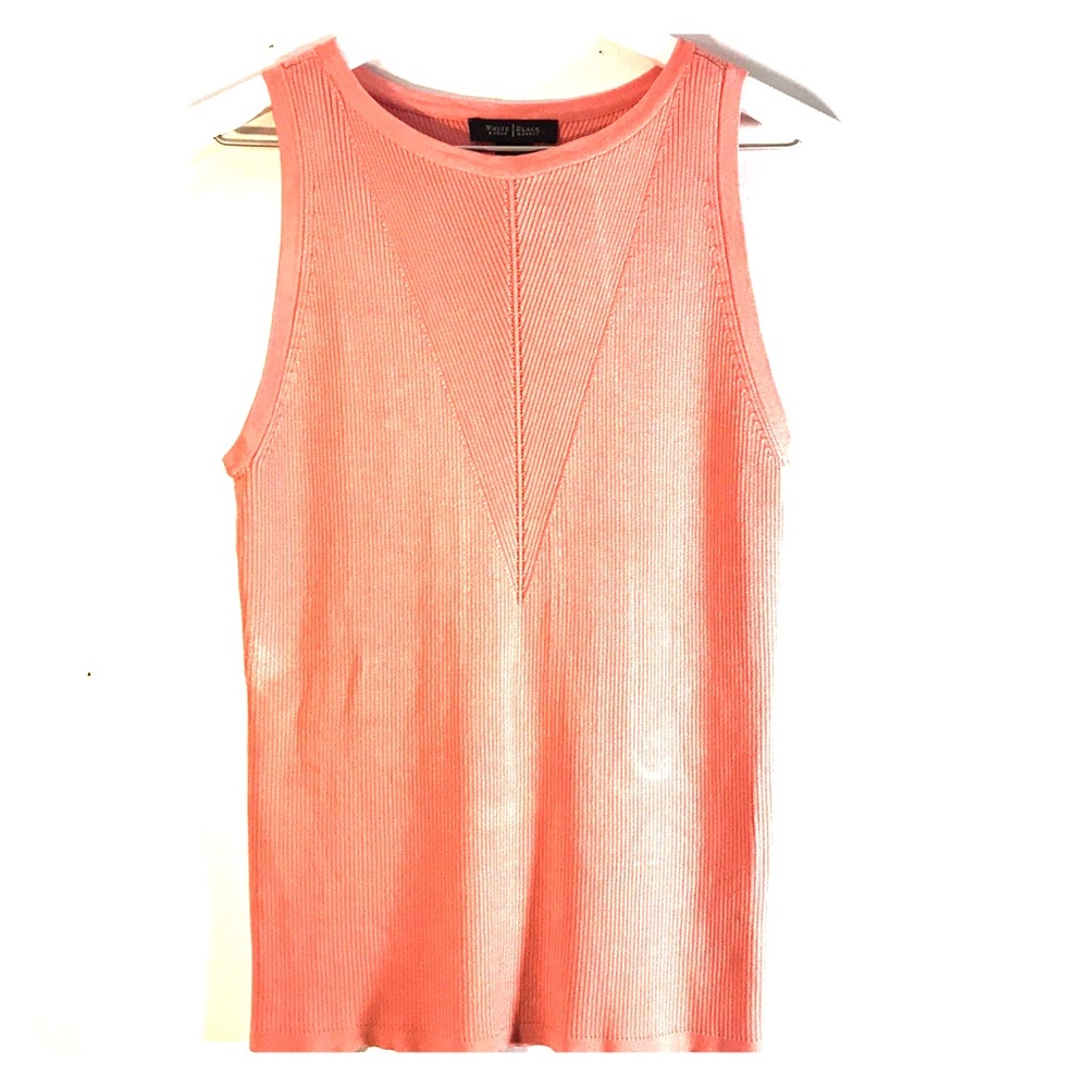 White House Black Market - coral sleeveless top